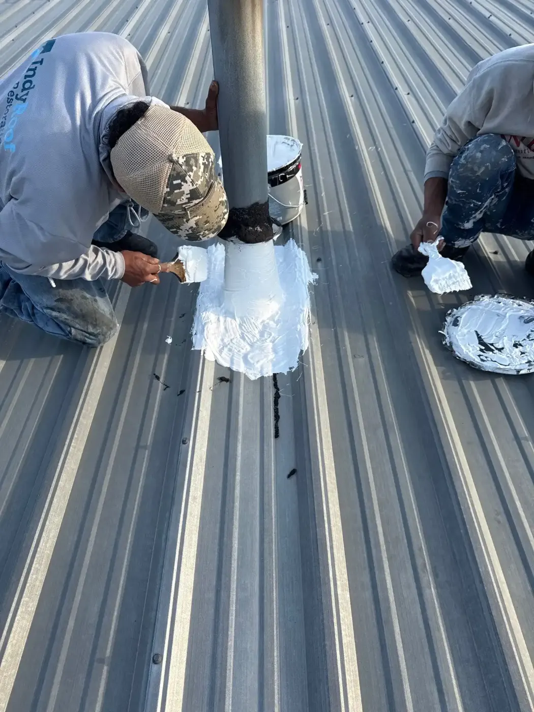 Flashing and seam work in Angola