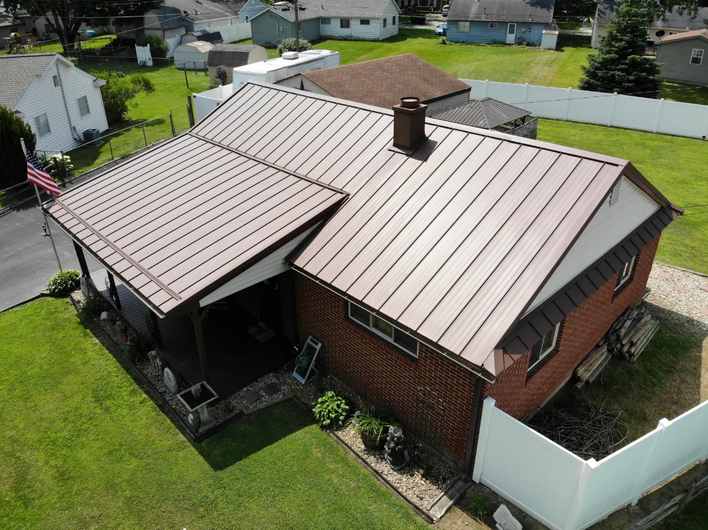 Commercial roof inspection documented in Angola